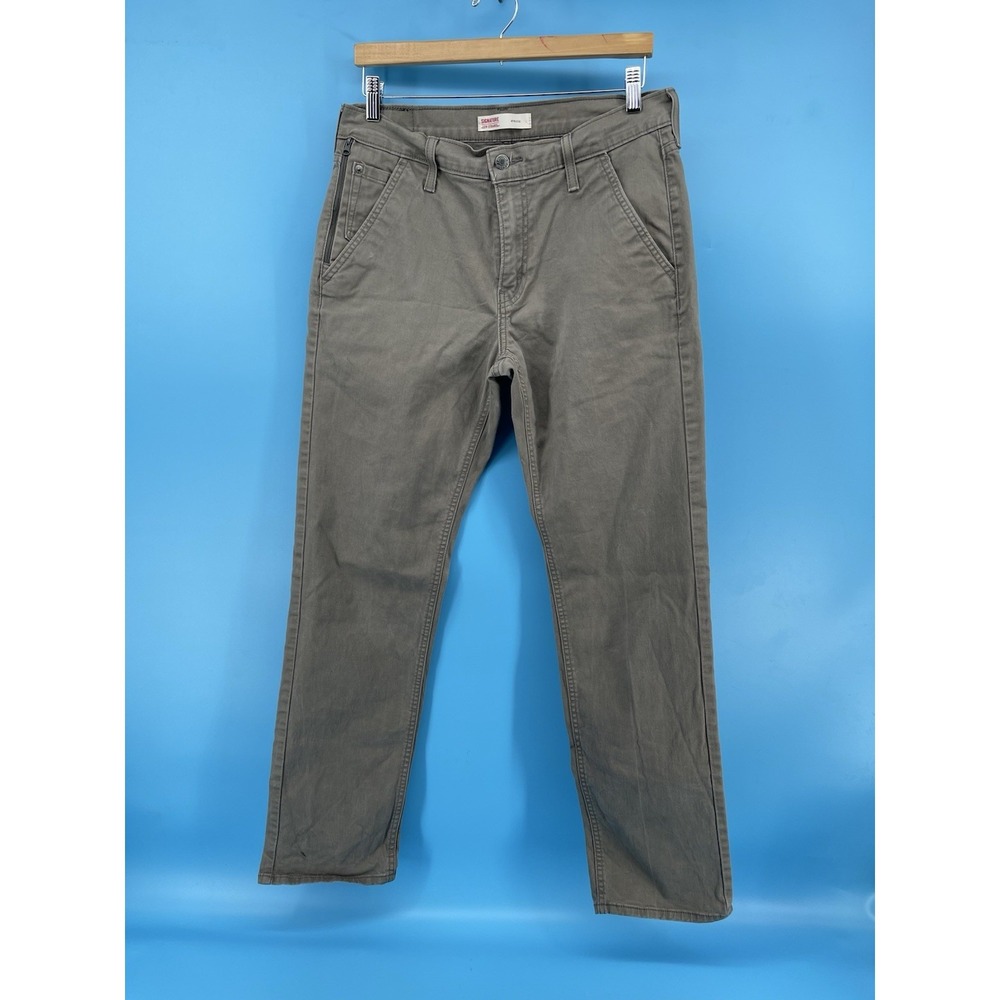 Levi's‎ Signature Athletic Pants Men's 32x34 Gray Stretch Chino Casual